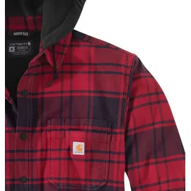 CARHARTT Flannel-Fleece Kapuzenhemd Rot S