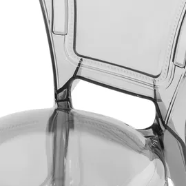 Beliani Esszimmerstuhl 2er Set Schwarz/Transparent Kunststoff Schick