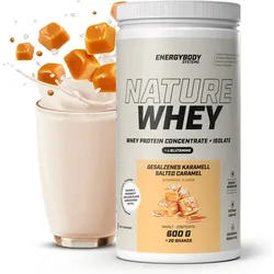 Nature Whey Gesalzenes Karamell. Eiweißshake ohne künstliche Verdickungsmittel. EINHEITSFARBE 600g