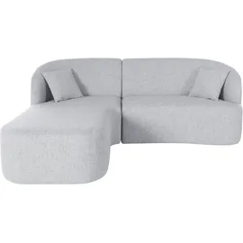 LeGer Home by Lena Gercke Ecksofa »Dilara L-Form«, gerundete Rückenlehne und Front, in 3 Bezugsqualitäten grau