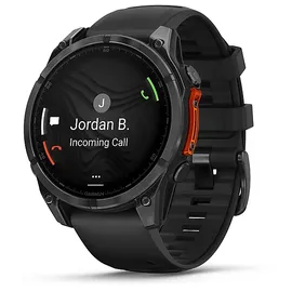 Garmin fenix 8 AMOLED 47 mm schwarz / schiefergrau mit QuickFit Silikon-Armband 22 mm