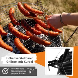Lemodo Holzkohlegrill schwarz