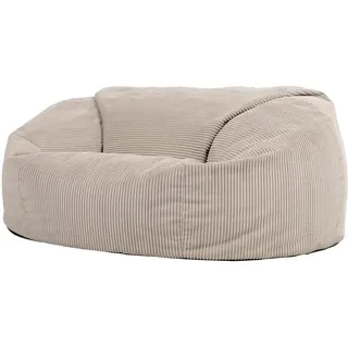 I.C.O.N. Icon Riesensitzsack Flauschig „Soul“, Beige, Cord XXL Sitzsack Sofa für Erwachsene, Sitzsack Sessel mit Füllung für das Wohnzimmer