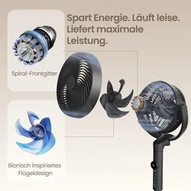 Songmics Standventilator 111,7 cm Schwarz