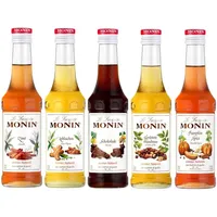 Monin Winter Sirup Set (5 x 250 ml) – Zimt, Lebkuchen, Schokolade, Geröstete Haselnuss & Pumpkin Spice – Barista Sirup Probierpaket für Kaffee, Latte Macchiato, heiße Schokolade & Wintergetränke