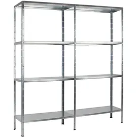 SCHULTE Regalwelt Anbauregal Metall 180 x 160 x 40 cm silber