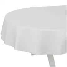 ANRO Wachstuch-Tischdecke abwaschbar Oval 180 x 140 cm Weiß