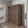 masseno Drehtürenschrank ELENORA 176,3 x 190,5 x 53 cm Braun