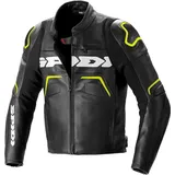 Spidi Evorider 2 Motorrad Lederjacke, schwarz-gelb, Größe 48