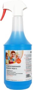 NOVADUR Desinfektionsreiniger Novadest Fresh S, Alkoholfreies Sprühdesinfektionsmittel, 1000 ml - Sprühflasche