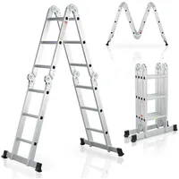 Juskys Aluminium Multifunktionsleiter 6 Sprossen