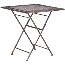 Beliani Bormio Gartentisch 70 x 70 x 74 cm Schwarz/Gold