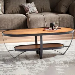 Couchtisch FineBuy Sofatisch 100 cm Massivholz Stauraum Wohnzimmertisch Tisch