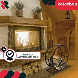 KOTARBAU Kaminholzregal Stahl 60 x 60 cm Schwarz