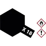 TAMIYA Acrylfarbe Schwarz (seidenmatt) X-18 satin black 23ml