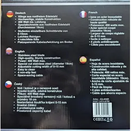 DMS Allesschneider AS-400R, Rosa, Brotschneidemaschine, Küche, Wurst - Rosa