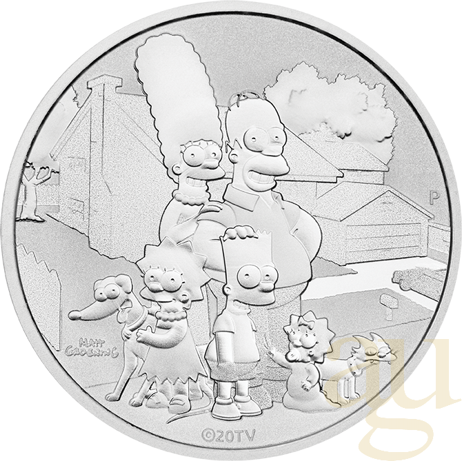 1 Unze Silbermünze Tuvalu The Simpsons Family 2021