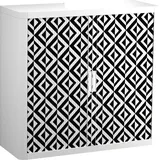 PAPERFLOW easyOffice Black & White Rollladenschrank 60596 2 Fachböden 110,0 x 41,5 x 104,0 cm