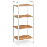 Zeller Standregal 4 Ablagen 39 x 33 x 95 cm Holz/Metall weiß