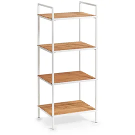 Zeller Standregal 4 Ablagen 39 x 33 x 95 cm Holz/Metall weiß