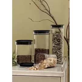 PLAST TEAM Vertriebs GmbH Trockenvorratsdose 1,6 l 1-tlg. transparent/schwarz