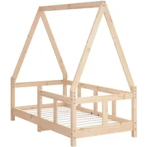 vidaXL Kinderbett 70 x 140 cm Kiefer massiv braun