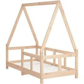 vidaXL Kinderbett 70 x 140 cm Kiefer massiv braun