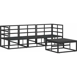 vidaXL Gartenlounge Loungeset schwarz