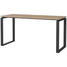Home Affaire Schreibtisch HOME AFFAIRE "Sign Arbeitstisch, Sekretär, Bürotisch", grau (jackson hickory, matt grau), B:150cm H:75,6cm T:60cm, Tische, Schreibtisch, Cleanes Design, Metallbeine, Breite 120 oder 150 cm