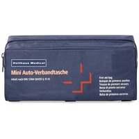 Holthaus Medical mini Verbandtasche fürs Auto, KFZ Verbandskasten Notfall Erste-Hilfe, 22x8,5x8cm, blau