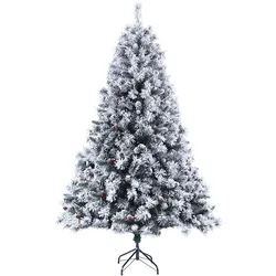 SVITA künstlicher Weihnachtsbaum Schnee Deko Tannenbaum Kunstbaum PVC 210 cm