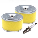 SALLY 2x Luftfilter Vorfilter Satz und Zündkerze für Lumag Rüttelplatte RP-1100 RP1100 PRO mit Loncin Motor Ersetzt 17210-ZE1-505