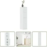 The Living Store - Vidaxl Apothekerschrank Hochglanz-weiß 30x41x144,5 Cm Holzwerkstoff