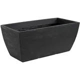 Dehner Blumenkasten Rille 80 x 40 cm Anthrazit