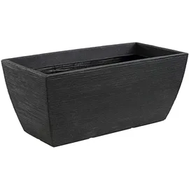 Dehner Blumenkasten Rille 80 x 40 cm Anthrazit