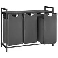 VASAGLE Wäschesortierer grau, schwarz