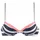 KangaROOS Bikini-Top Damen Blau/Weiß 38 Cup C