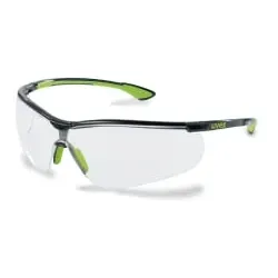 uvex sportstyle Schutzbrille, kratzfest, beschlagfrei 9193265 , Farbe: schwarz / lime