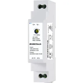 BASETECH BT-2250248 Hutschienen-Netzteil (DIN-Rail) 24 V 0.63 A 15 W Anzahl Ausgänge:1 x Inhalt 1 St.