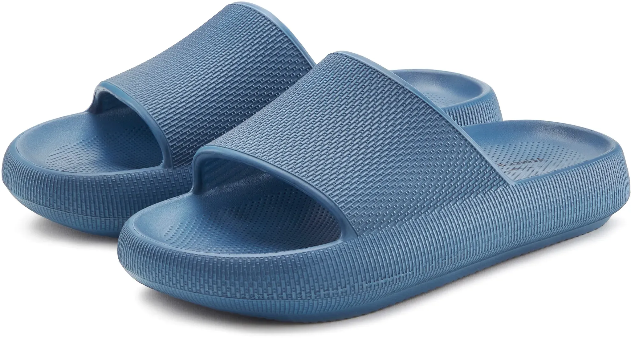 Badepantolette VENICE BEACH, Damen, Gr. 38, blau (dunkelblau), Obermaterial: 100% Synthetik. Decksohle: 100% Synthetik. Futter: 100% Synthetik. Laufsohle: 100% Synthetik, clean, unifarben, Schuhe, Pantolette, Mule, Sandale, offener Schuh, Badeschuh VEGAN