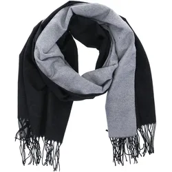 Antonio Damen Schal soft Cashmera double face  schwarz/grau