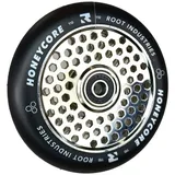 Root Industries Root Industrie Air Honeycore 110mm Stunt-Scooter Rolle + Fantic26 Sticker (Chrome/Pu Schwarz)