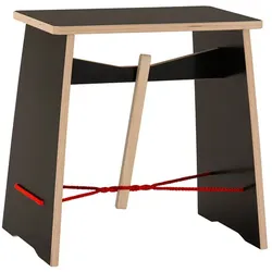 Nils Holger Moormann Hocker Strammer Max FU schwarz, Designer Max Frommeld, 43x44x30 cm