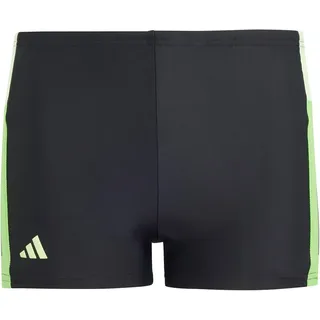 Adidas Colourblock 3-Streifen Boxer-Badehose Black / Green Spark / Lucid Lime 116    