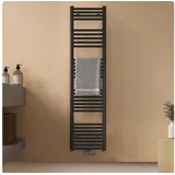 EMKE - Badheizkörper Handtuchtrockner Handtuchwärmer 40x160cm, 586 Watt Anthrazit Bad-Heizkörper Mittelanschluss