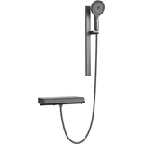 EMKE Emke, Duschsystem, mit Thermostat, Handbrause + Regendusche(2 Strahlstärken) + Unterer Auslass