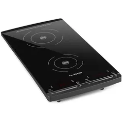Klarstein VariCook Slim Induktionskochfeld 2 Kochplatten 2900W 60-240 °C schwarz Schwarz