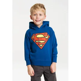 LOGOSHIRT Kapuzen-Sweatshirt Superman Blau/Gelb/Rot 92/98