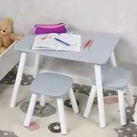 KESPER Kindertisch 1 mit 2 Stühlen grau