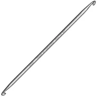 Addi Tunesische Doppelhäkelnadel, Aluminium, Länge: 15 cm